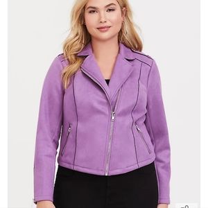 Violet Torrid Suede Moto